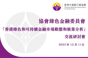 协会绿色金融委员会组织召开“香港绿色和可持续金融市场动态和展业分析”交流研讨会